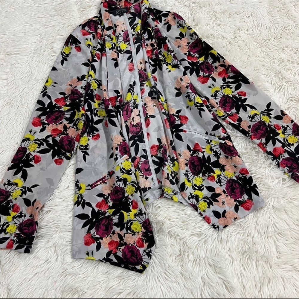 ASTR floral open front cardigan S